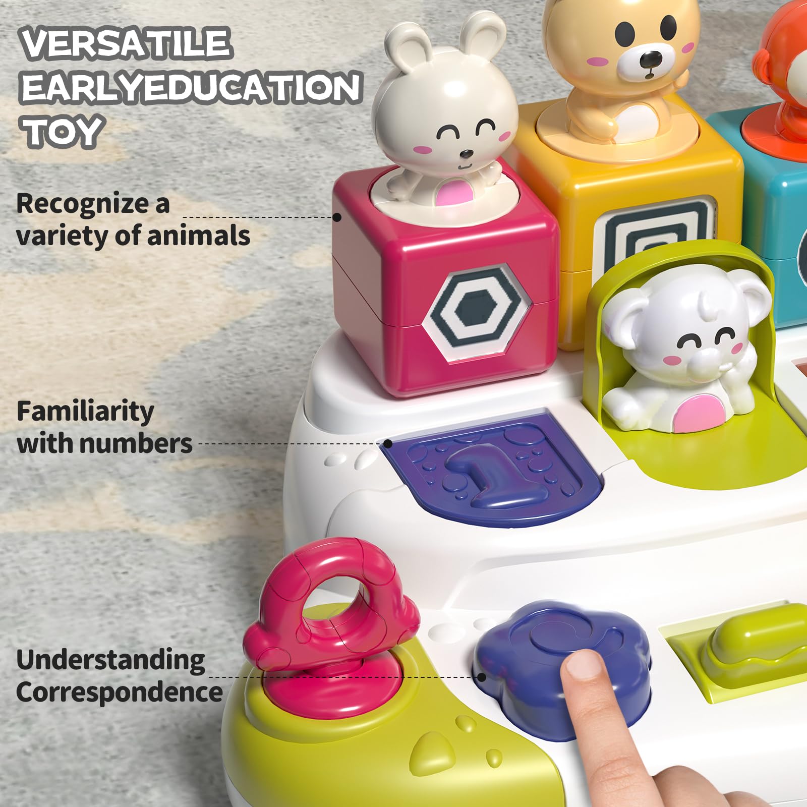 Montessori Pop-Up Animal Toys for 1-3 Year Olds - Early Learning Gifts for Babies 9-18 Months | Interactive Play & Birthday Presents