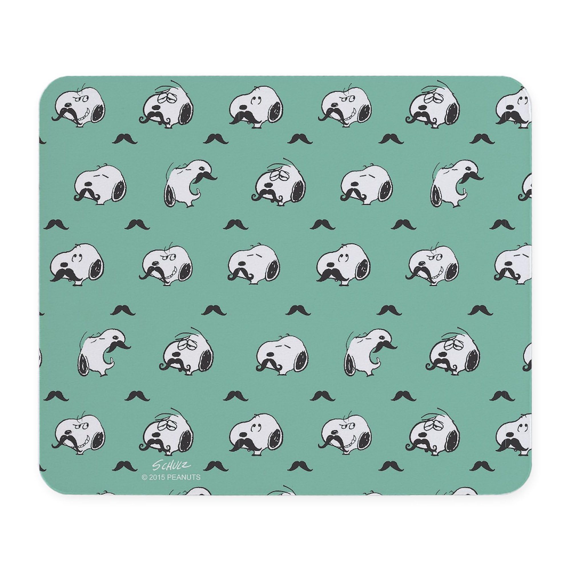 Non-Slip Rubber Gaming Mousepad with Mustached Snoopy Design - Perfect for Office, Home & Gaming Setups - CafePress Premium Mouse Pad
