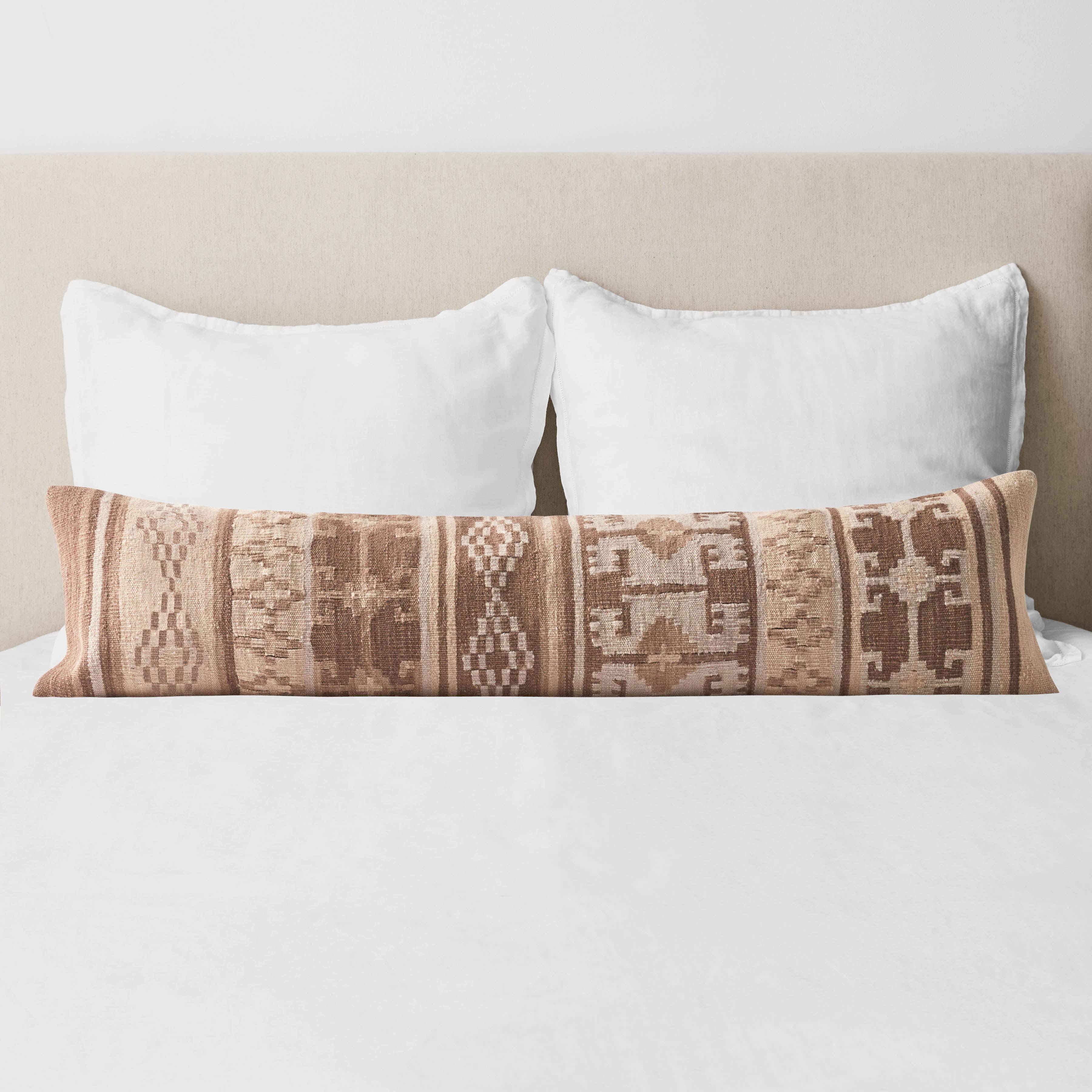 Kayra Kilim Lumbar Pillow - Handwoven Bohemian Throw Pillow for Sofa, Bed & Chair - Perfect for Home Decor, Living Room & Office