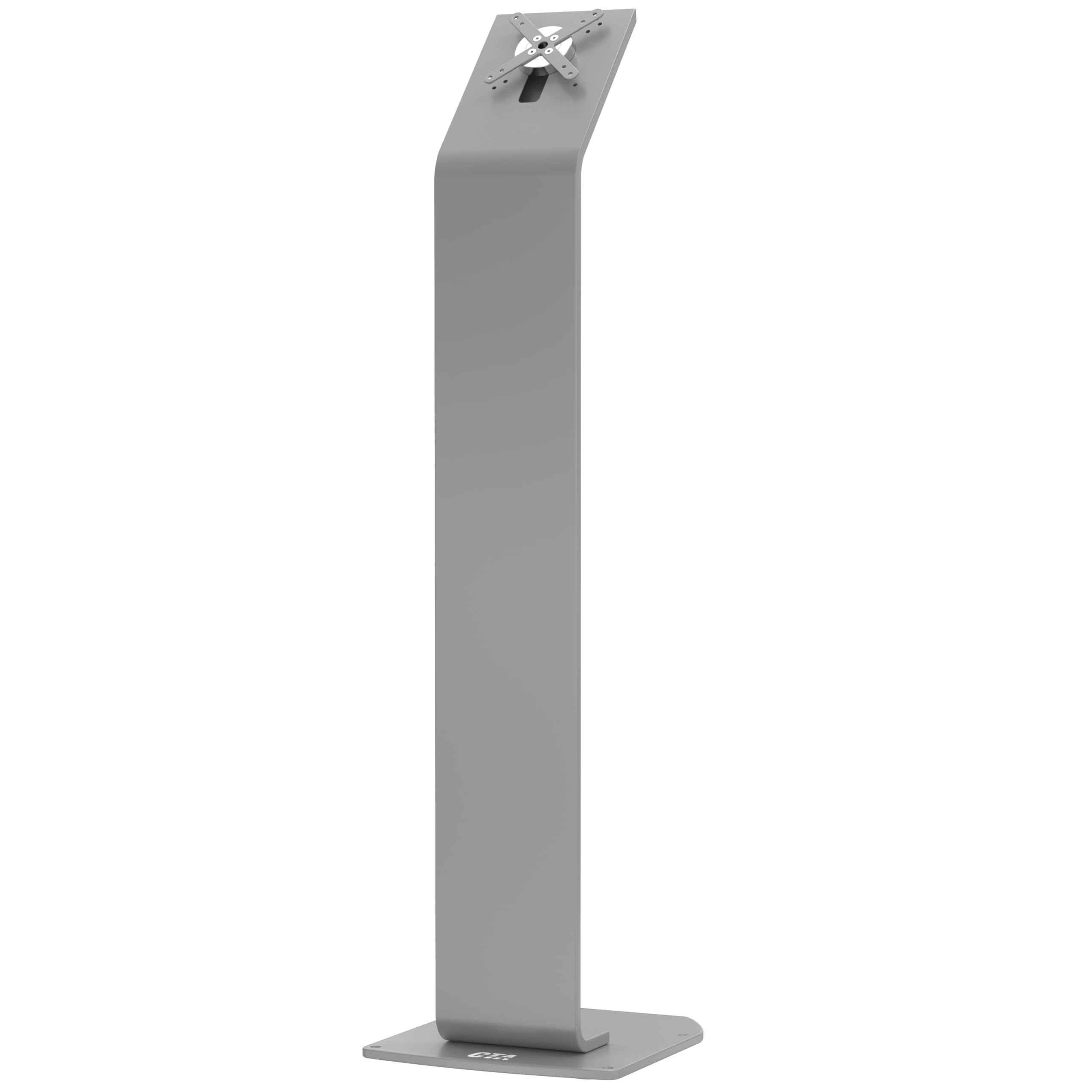 Heavy-Duty VESA Compatible Floor Stand Kiosk with Cable Management System, Scratch-Resistant Base & Kitting Options - Perfect for Retail Displays, Trade Shows & Digital Signage (ADD-PARAFSS) - Silver