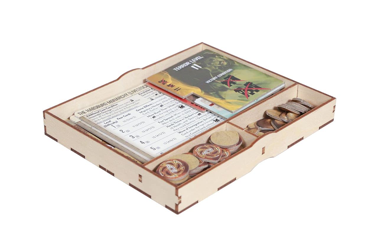 Premium Wooden Game Organizer for Spirit Island - Broken Token Compatible Board Game Storage Box with Custom Trays | Perfect for Tabletop Gaming & Organized Game Nights