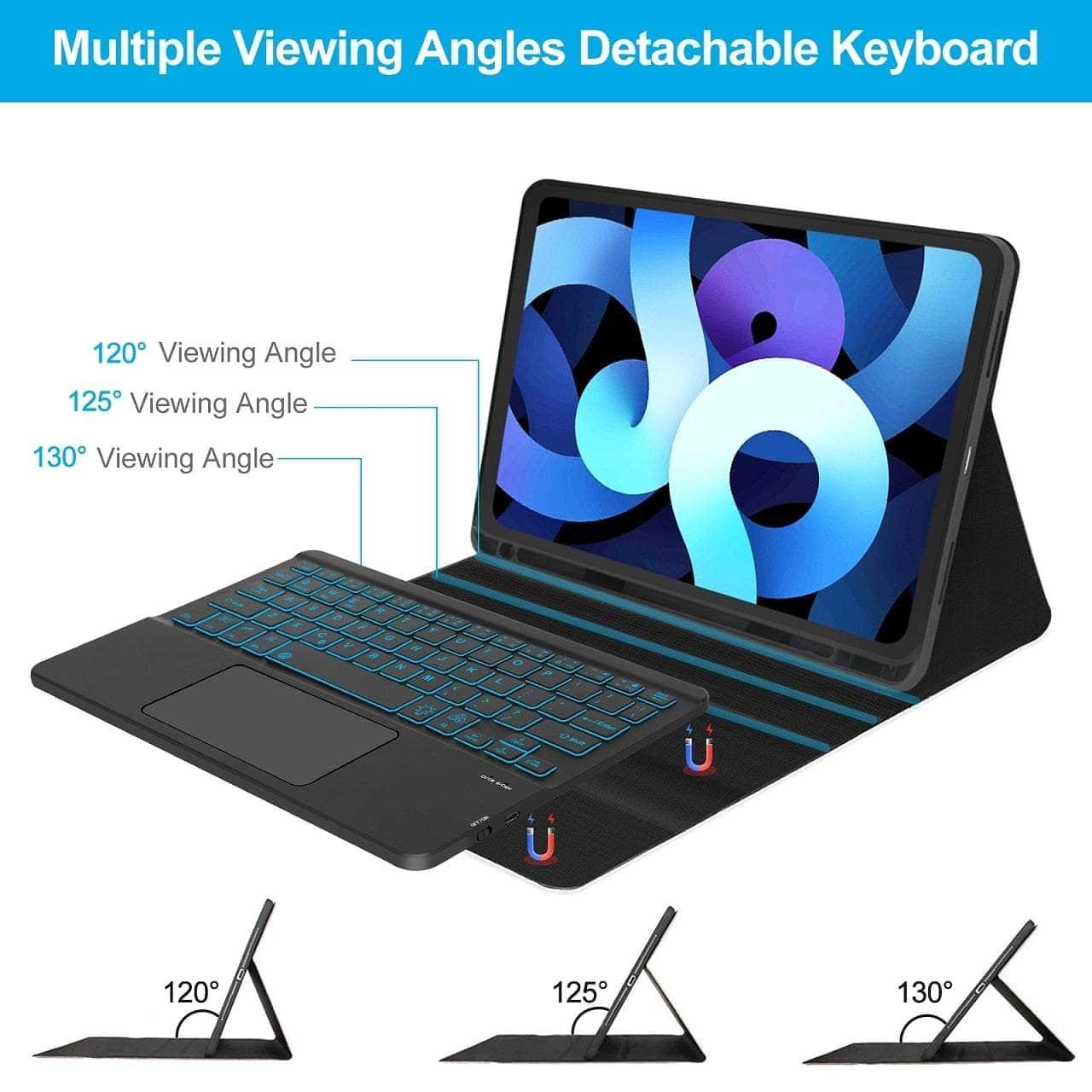 Backlit iPad 11 2025 Keyboard Case with Multi-Angle Stand | Slim Protective Cover for iPad Pro 11-inch (2025 Model) | Perfect for Work, Study & Travel