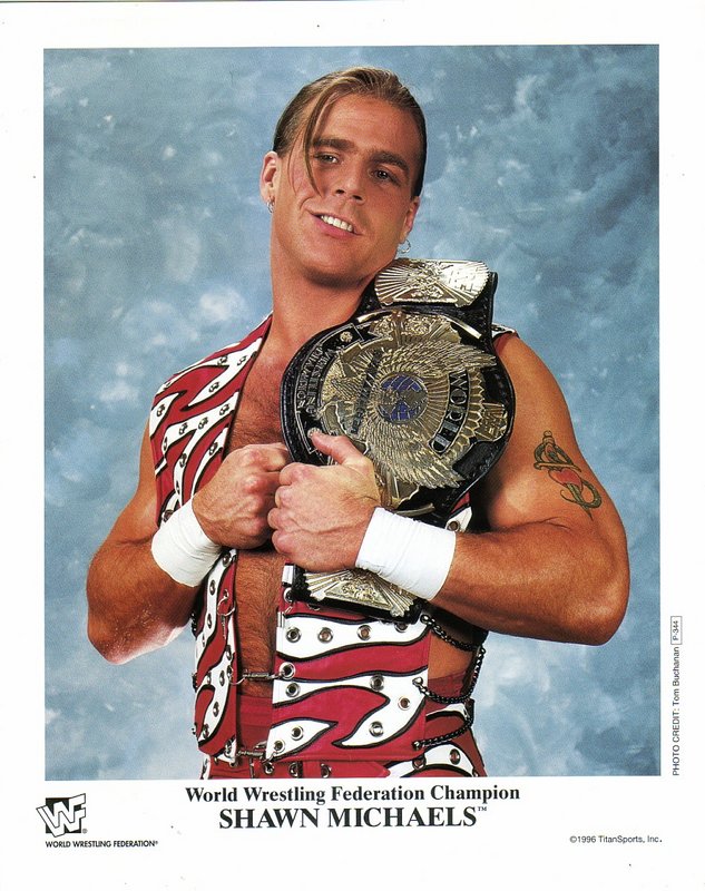 Vintage 1996 WWF Champion Shawn Michaels Wrestling Action Figure - P344 Color - Collectible Toy for Wrestling Fans & Nostalgic Gift for WWE Enthusiasts - Perfect for Display, Play & Memorabilia Collections