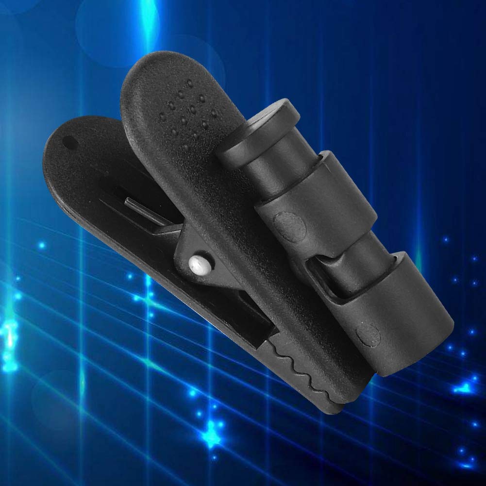 Zopsc 2-Pack Black Earbud Clips for Phone Headsets - Secure Cable Management for Walkie-Talkies, MP3 Headphones & Mobile Devices - Perfect for Work, Sports & Travel Accessories