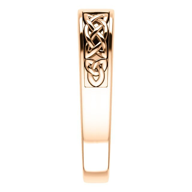 14KT Gold 3/4 CT Princess Cut Diamond Celtic Ring for Men - Elegant Wedding Band & Anniversary Gift - Perfect for Celtic Weddings, Irish Heritage Celebrations & Special Occasions