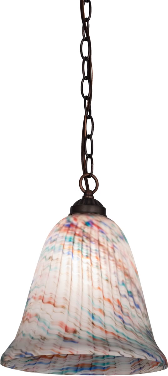 11W Peacock Pate De Verre Pendant Light - Elegant Handcrafted Glass Ceiling Fixture for Dining Room, Bedroom & Living Room Decor