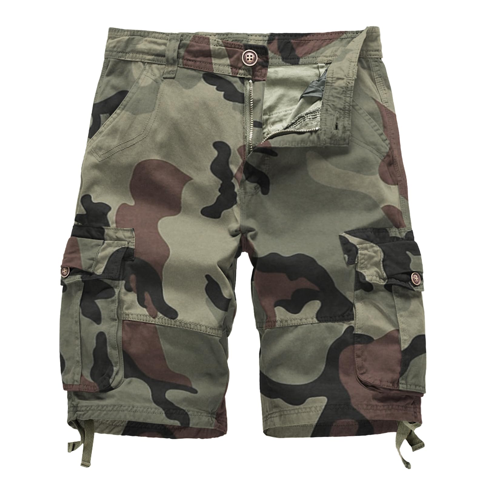 Men's Cargo Shorts - Relaxed Fit Camo Outdoor Hiking Shorts with Multiple Pockets | Casual Work & Adventure Wear for Summer Activities