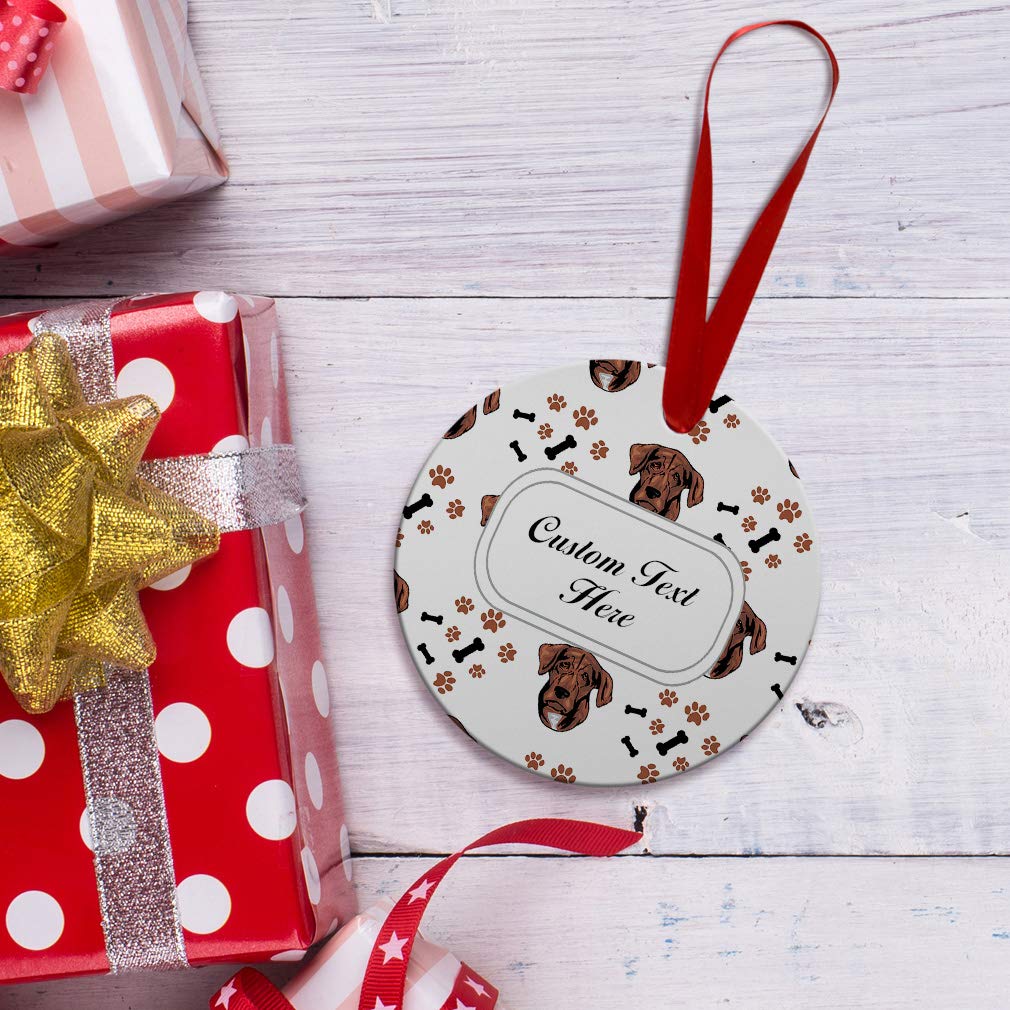 Handmade Aluminum Christmas Ornament - Tennessee Brindle Dog Design - Holiday Tree Decoration - Personalized Engraved Gift for Pet Lovers - Perfect for Xmas Tree Decor, Home & Office Festive Decorations