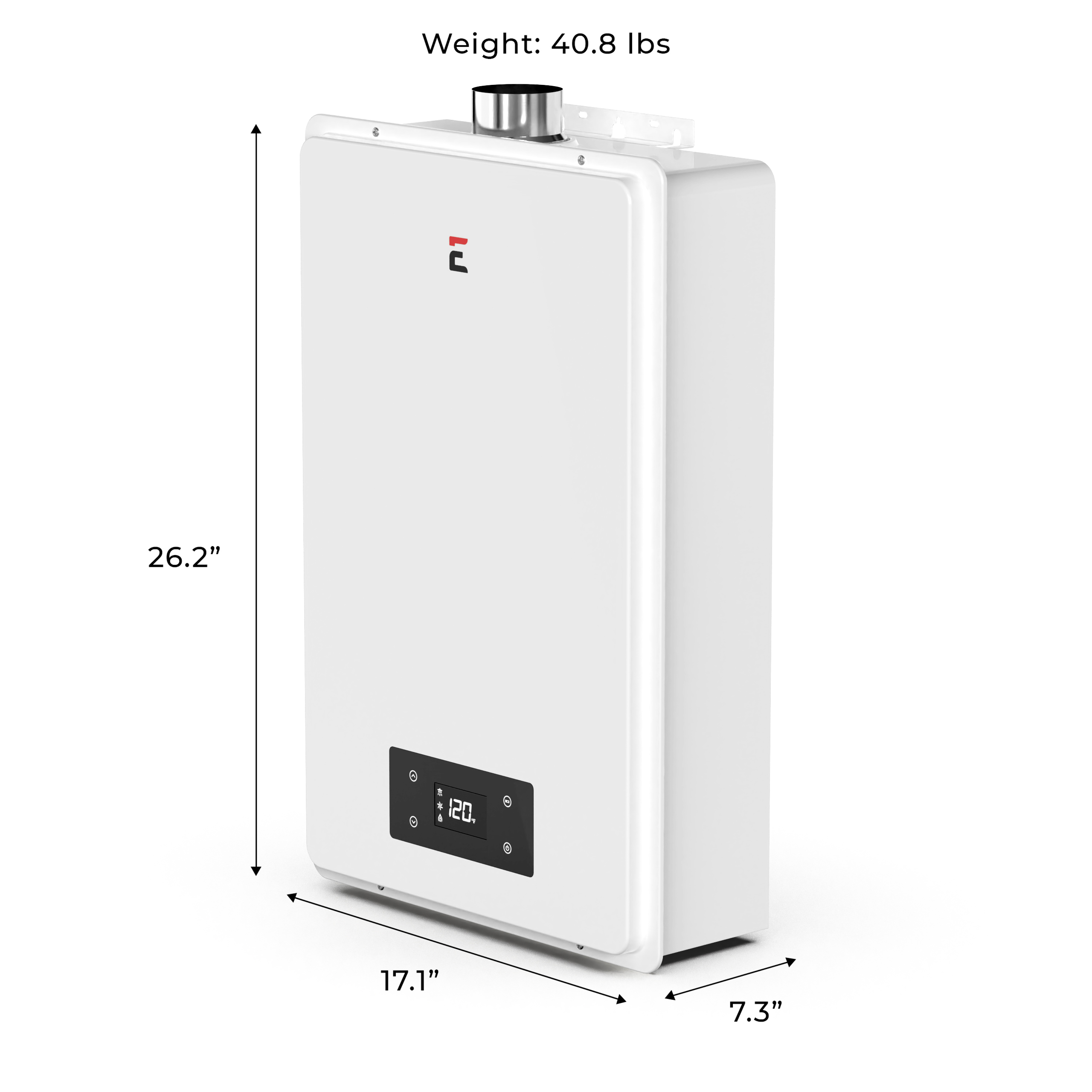 Eccotemp 6.5GPM Indoor Natural Gas Tankless Water Heater - High Efficiency On-Demand Hot Water System for Homes, Apartments & Small Businesses | Perfect for Bathrooms, Kitchens & Laundry Rooms