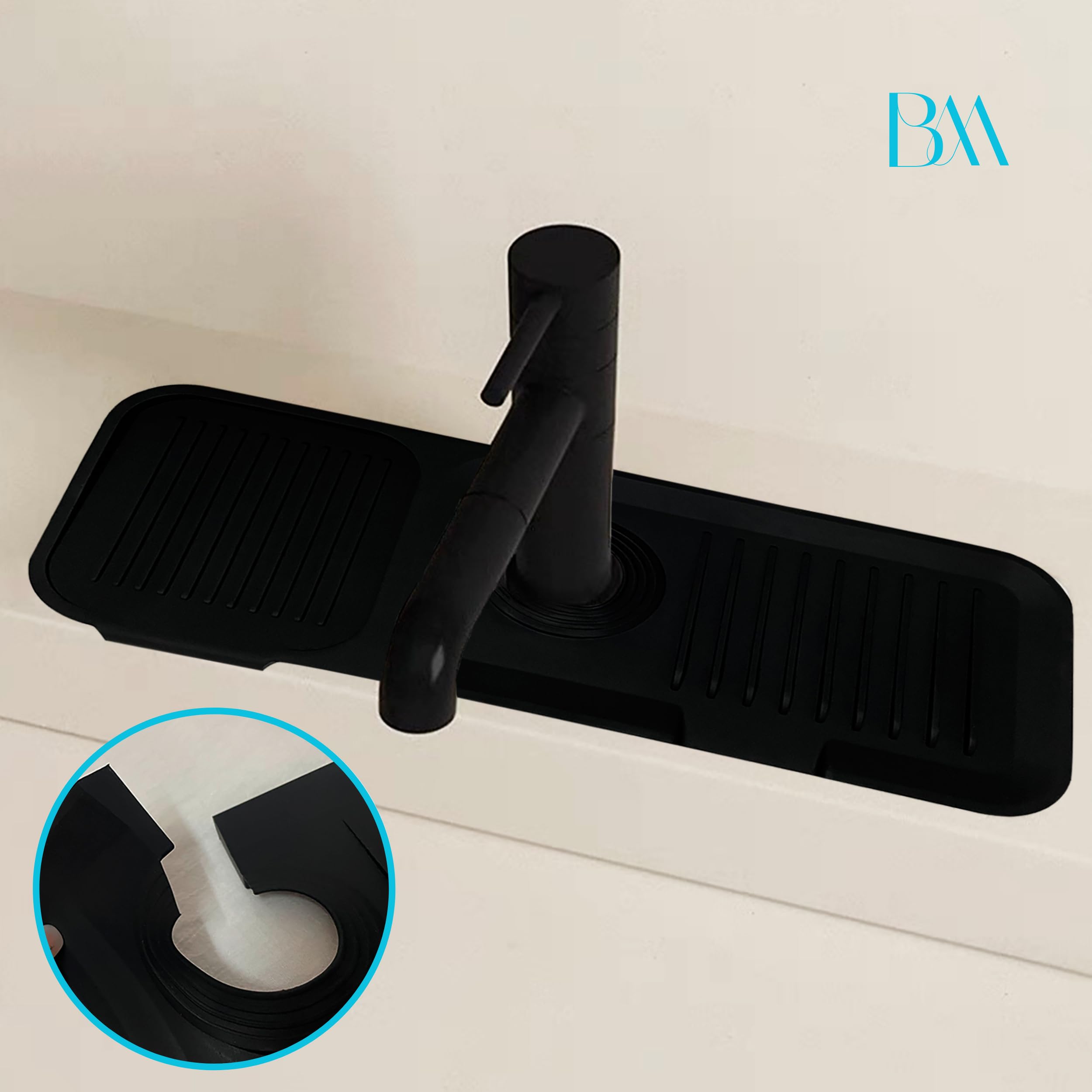7° Slope Kitchen Sink Splash Guard - Anti-Splash Faucet Mat Protector (14.5