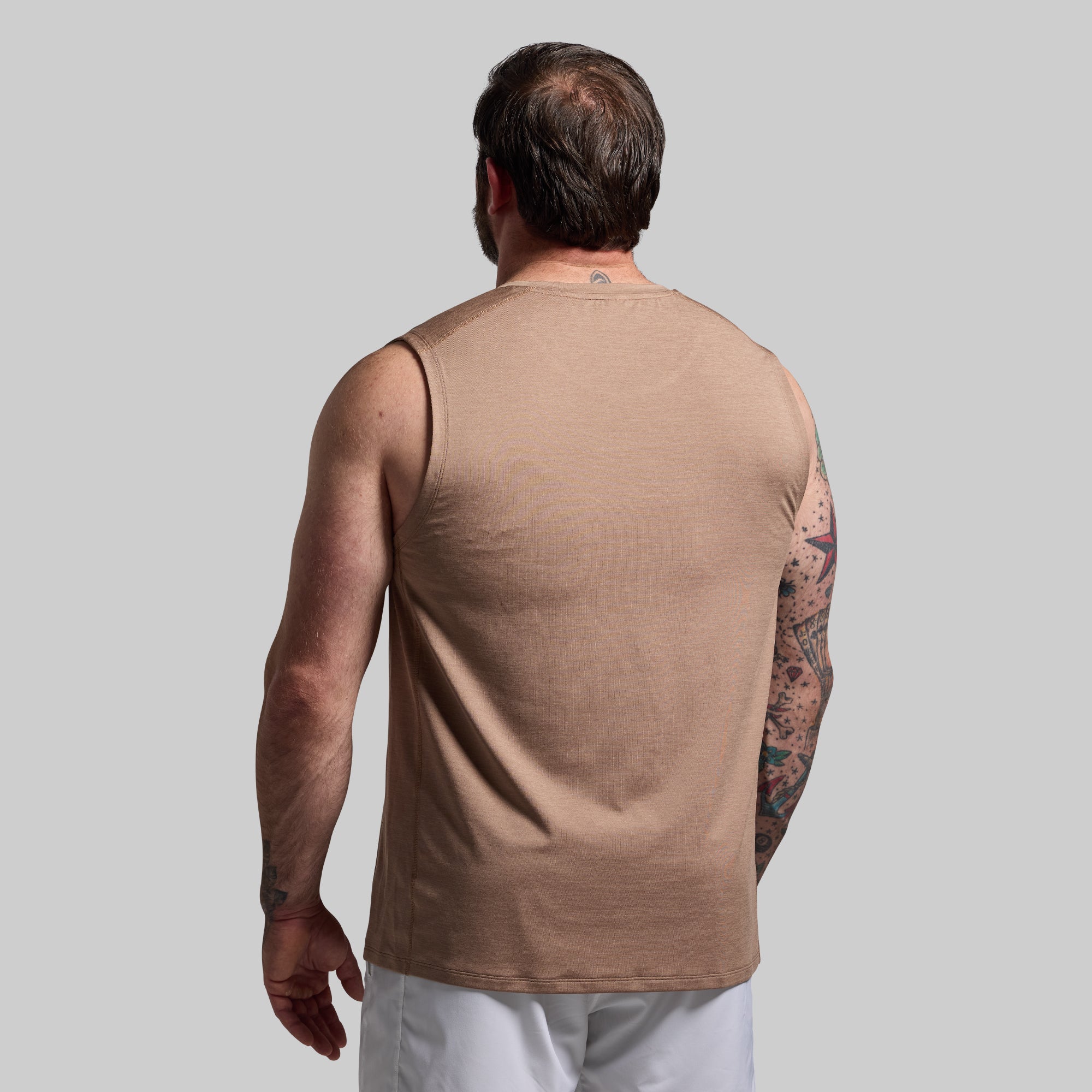 Men's Workout Muscle Tank Top - Breathable & Comfortable Gym Shirt for Training & Fitness (Mocha) | Perfect for Weightlifting, Running & Summer Workouts