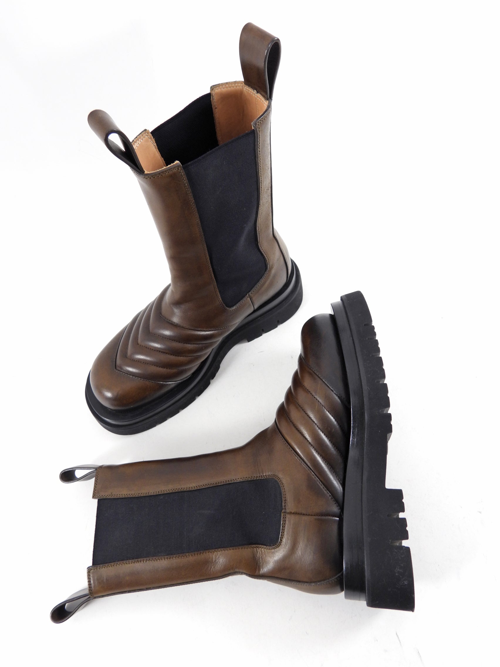 Bottega Veneta Brown Quilted Leather Boots Women's Size 6.5 | Luxury Ankle Boots for Fall & Winter | Perfect for Office, Date Night & Casual Outfits