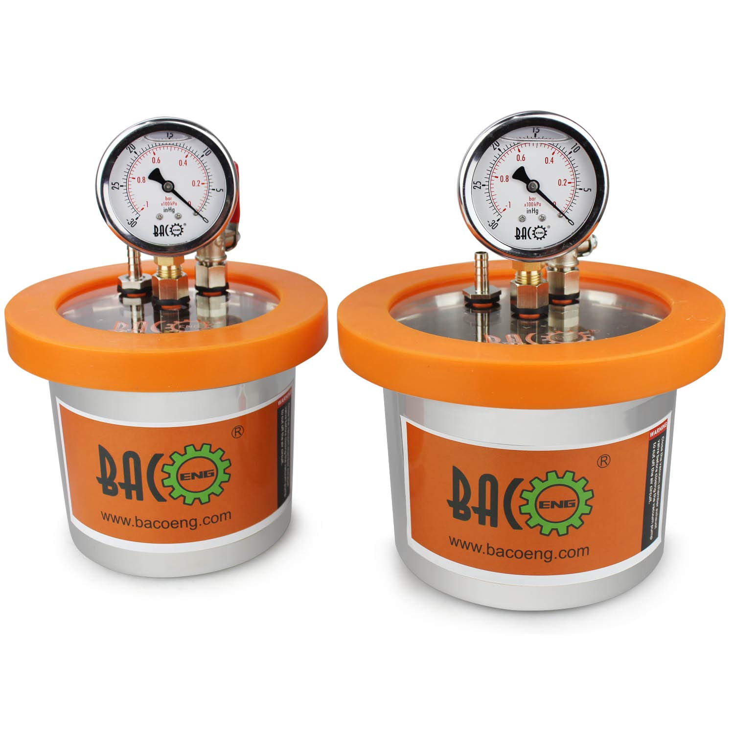 BACOENG 1.2 QT Stainless Steel Vacuum Degassing Chamber Kit for Resin Casting & Jewelry Making - 3 Gallon/1.2 QT Options - Perfect for Epoxy Resin, Silicone Mold, and DIY Craft Projects