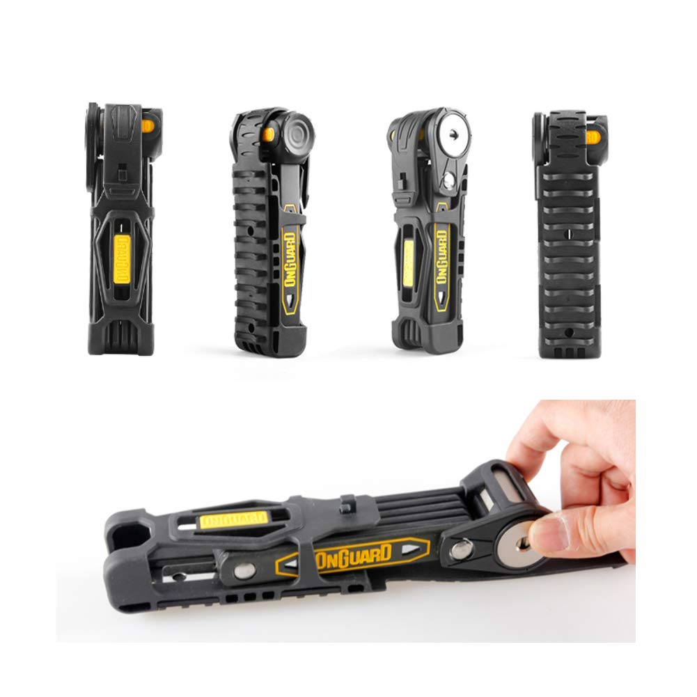 ONGUARD 8116 K9 Folding Bike Lock - Slim Security Chain with 490g Lightweight Design | Perfect for Urban Commuting, Bicycle Parking & Theft Protection