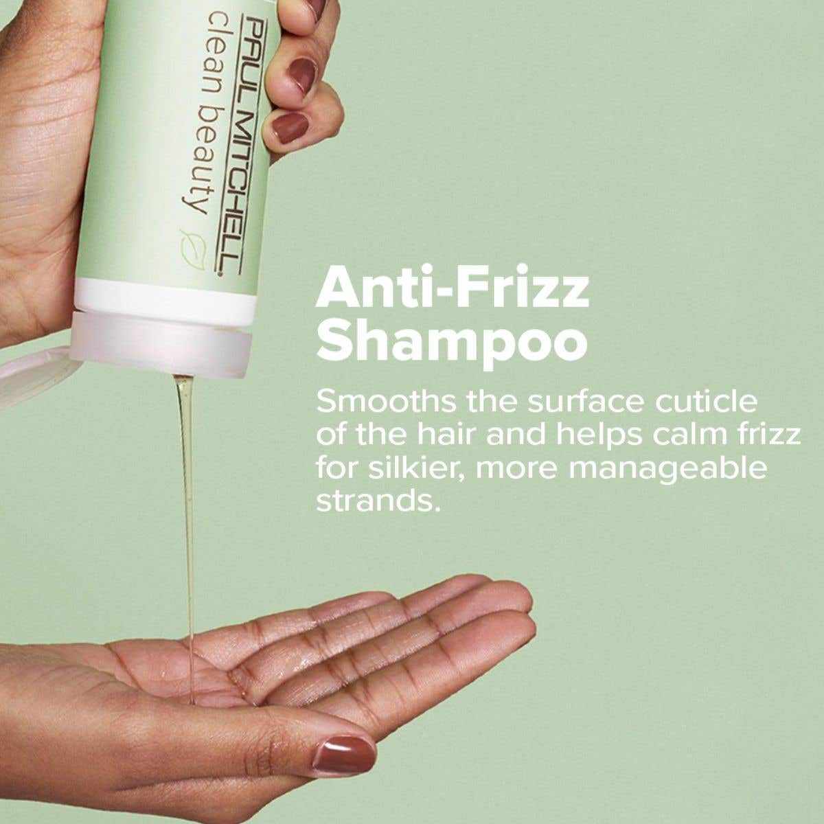 Clean Beauty Anti-Frizz Shampoo for Smooth & Shiny Hair - Sulfate-Free & Hydrating Formula for Dry, Damaged Hair - Perfect for Daily Use & Salon-Quality Results at Home