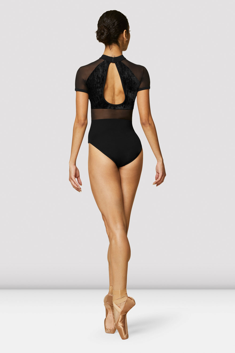 Ari Velvet Short Sleeve Leotard for Women - Elegant Dancewear for Ballet, Yoga & Performance