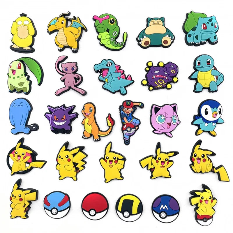 MINISO Cute Cartoon Pokemon Anime Turtle Bird Shoe Charms - DIY Shoe Buckle Accessories for Sneakers & Sandals - PVC Shoe Decorations for Kids & Teens - Perfect Christmas Gifts & Party Favors - Great for Cosplay, School Fashion & Daily Wear