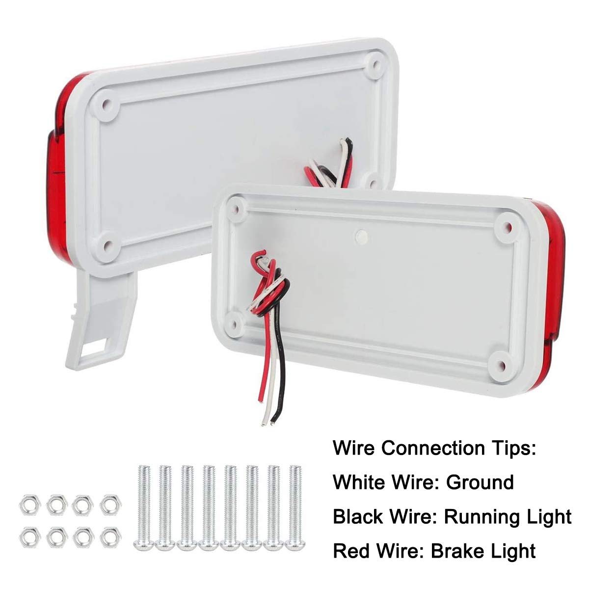 LIMICAR RV LED Tail Lights - 53 Red Brake & White License Lights for Campers & Trailers