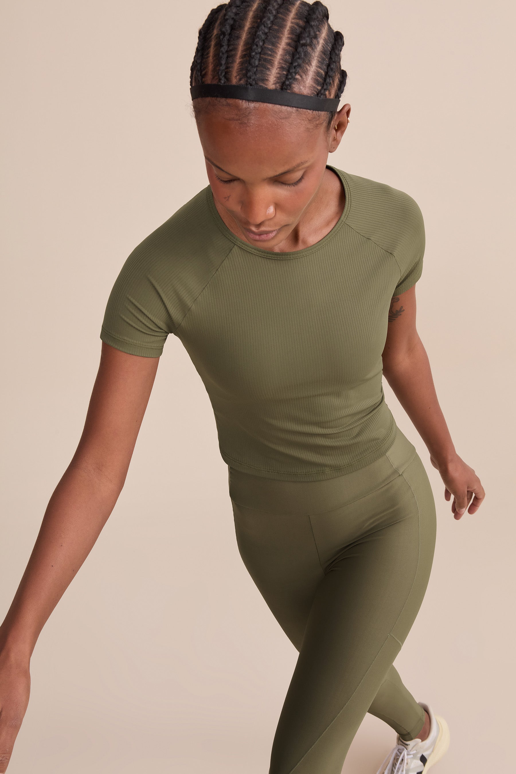 Stylish Raglan Ribbed Knit Top for Women - Comfortable Long Sleeve Casual Shirt - Perfect for Layering, Office Wear & Everyday Outfits