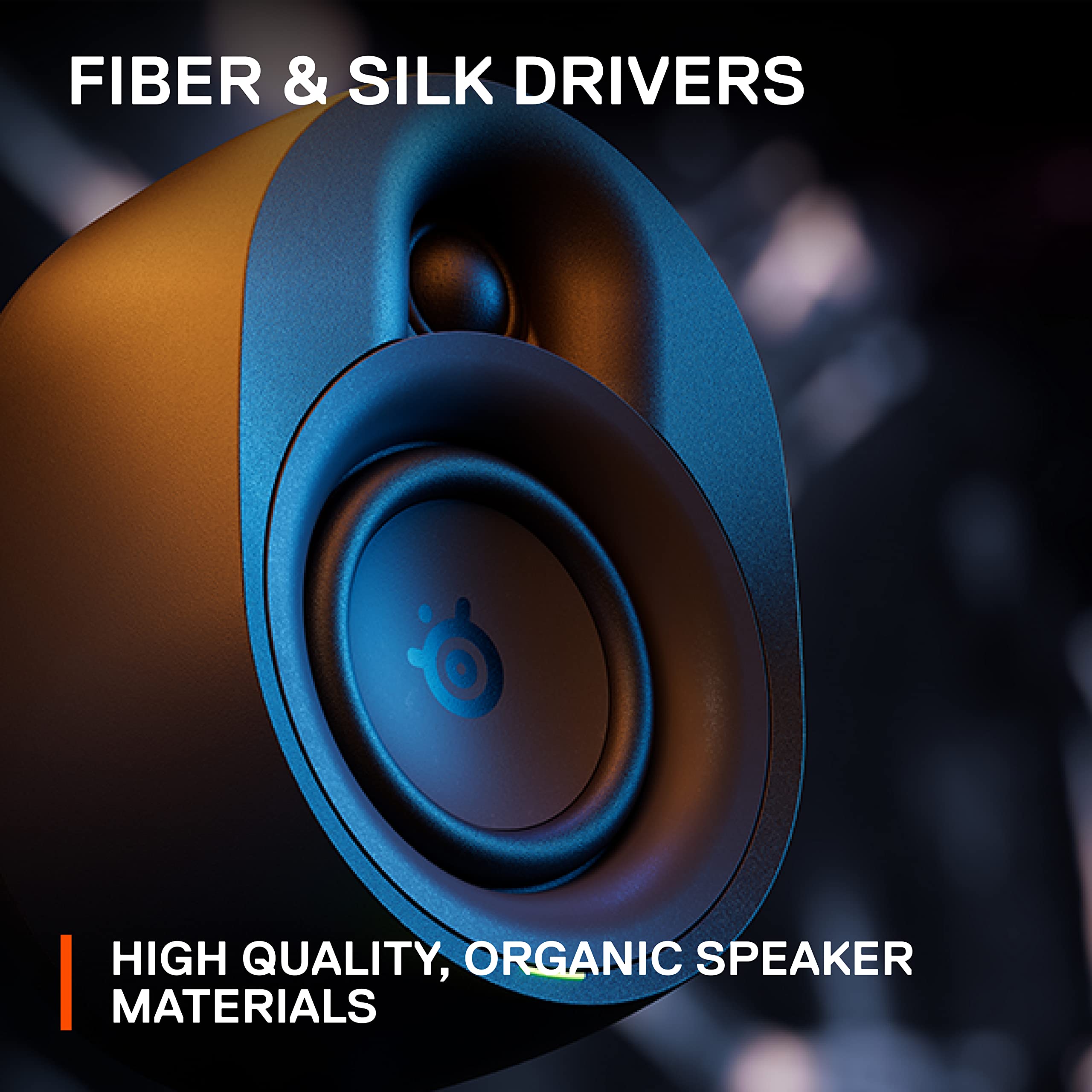 SteelSeries Arena 7 RGB 2.1 Gaming Speakers with Powerful Bass & Subwoofer | Bluetooth PC/PS5/Mobile Speakers | Perfect for Gaming Setup, Home Theater & Music Listening