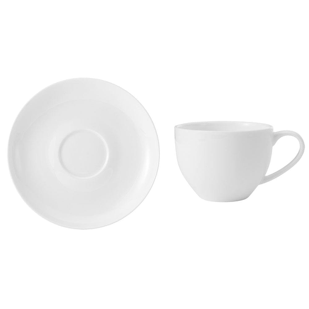 Premium Lucerne White Tea Cup and Saucer Set - Elegant Porcelain Tea Cups for Afternoon Tea, Gifts, and Home Decor - Perfect for Tea Parties, Bridal Showers, and Relaxing Moments