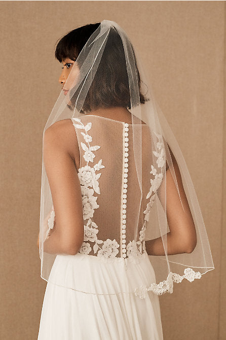 Jenny Yoo Elinor Wedding Gown - Elegant A-Line Bridal Dress with Lace Details | Perfect for Beach, Church & Formal Weddings