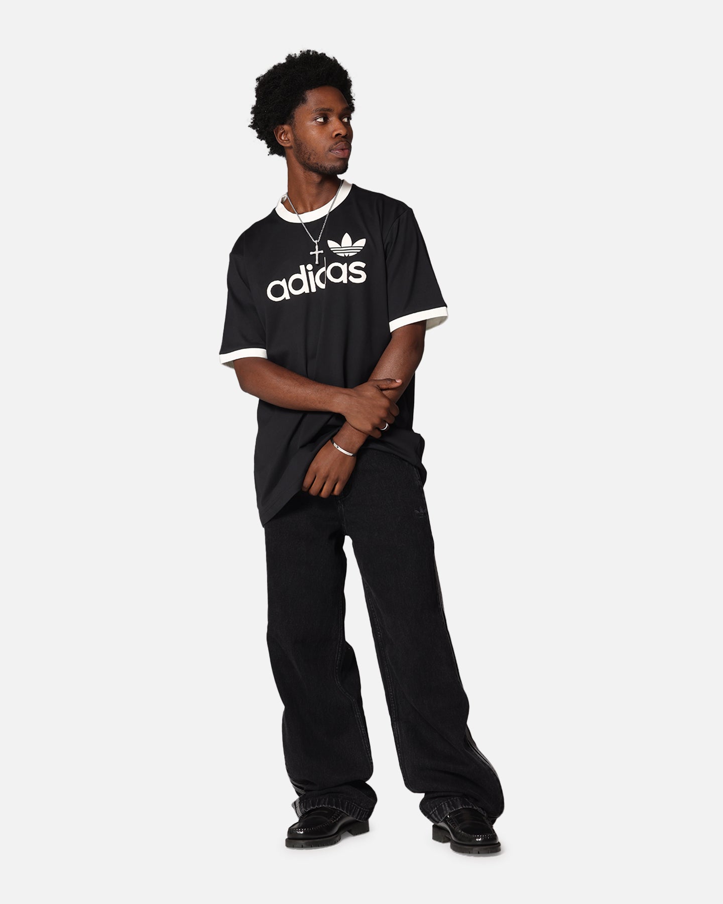 Adidas Classic Black T-Shirt for Men - Comfortable Cotton Casual Tee for Everyday Wear, Gym, and Street Style