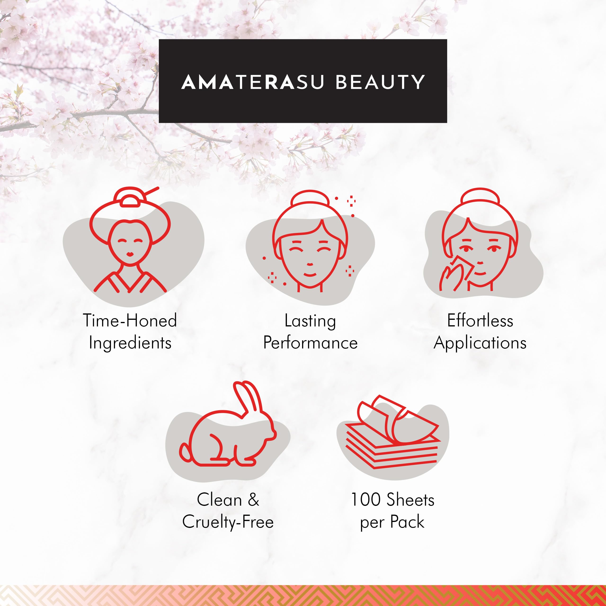 Amaterasu Oil Absorbing Blotting Paper Sheets - 100% Natural Abaca Leaves for Matte Finish & Pore Unclogging - Makeup Setting & Oil Control - 100 Sheets | Perfect for Oily Skin, Touch-Ups & On-the-Go Shine Control