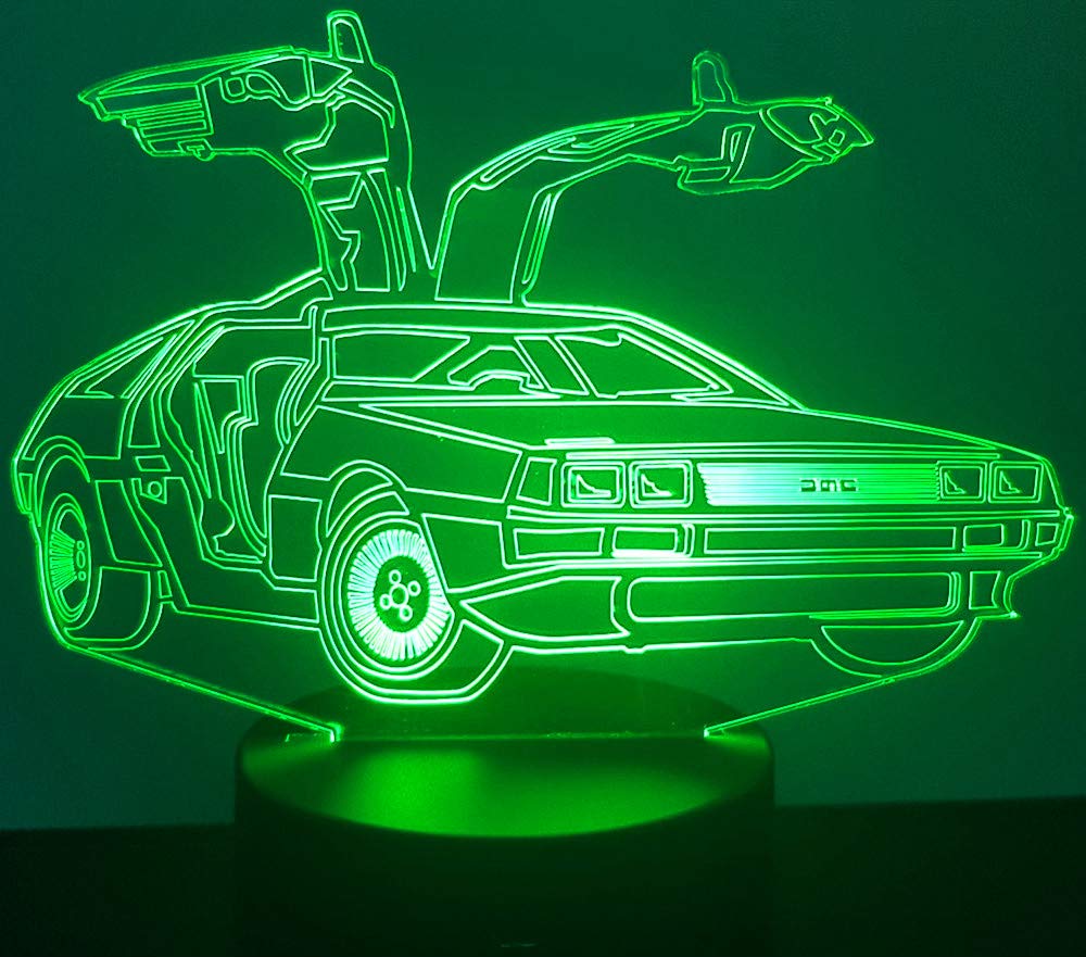 3D Racing Car LED Night Light - Touch Control, 7 Color Changing Optical Illusion Desk Lamp for Kids Room, Bedside Table, Christmas Decor & Birthday Gift (Home Decor, Children's Toy)