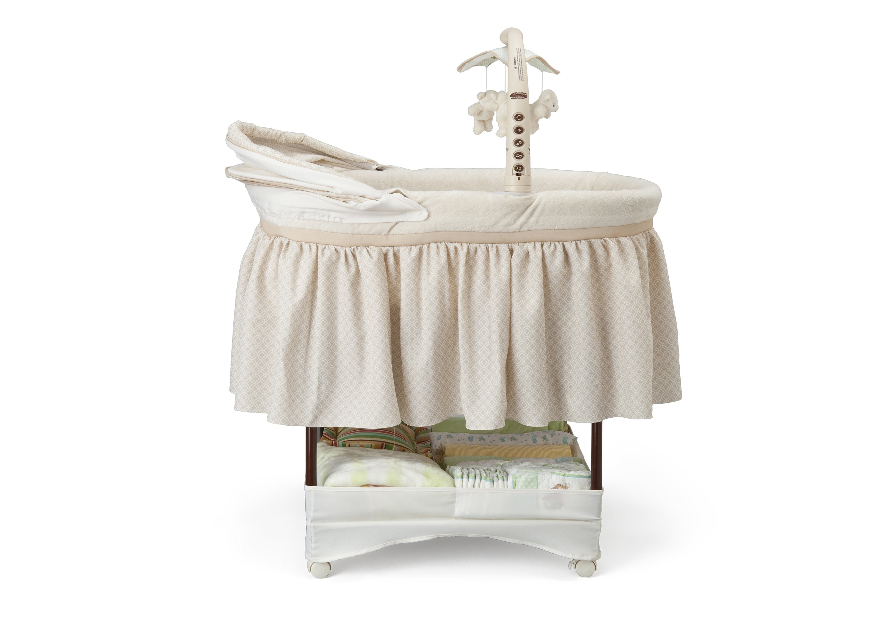 Slumber Time Elite Gliding Bassinet - Portable Baby Crib for Newborns & Infants - Smooth Rocking Motion for Better Sleep - Perfect for Nursery, Bedroom & Travel Use