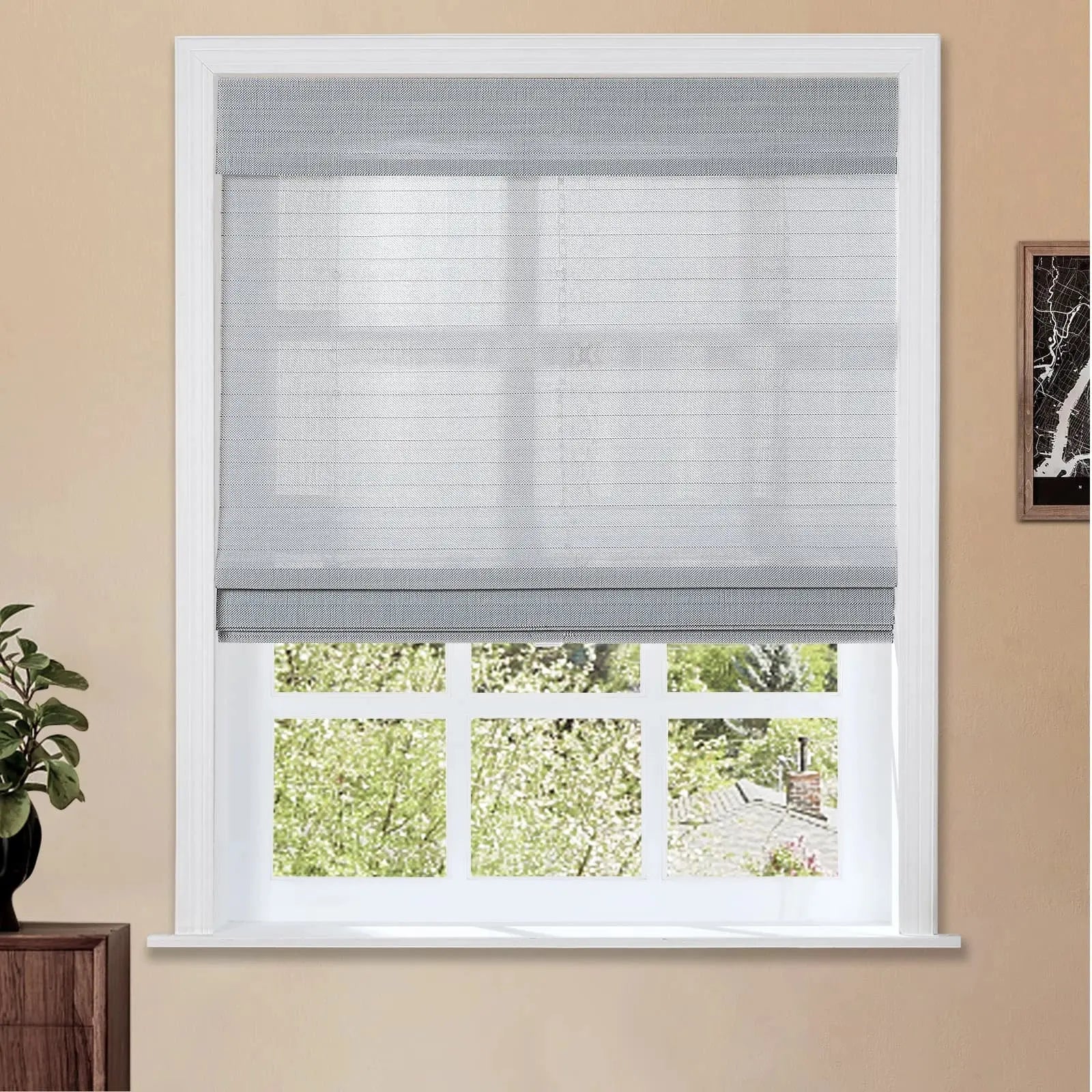 Natural Woven Bamboo Shade - Handmade Eco-Friendly Window Blinds for Home & Office | Perfect for Living Room, Bedroom, and Patio Decor