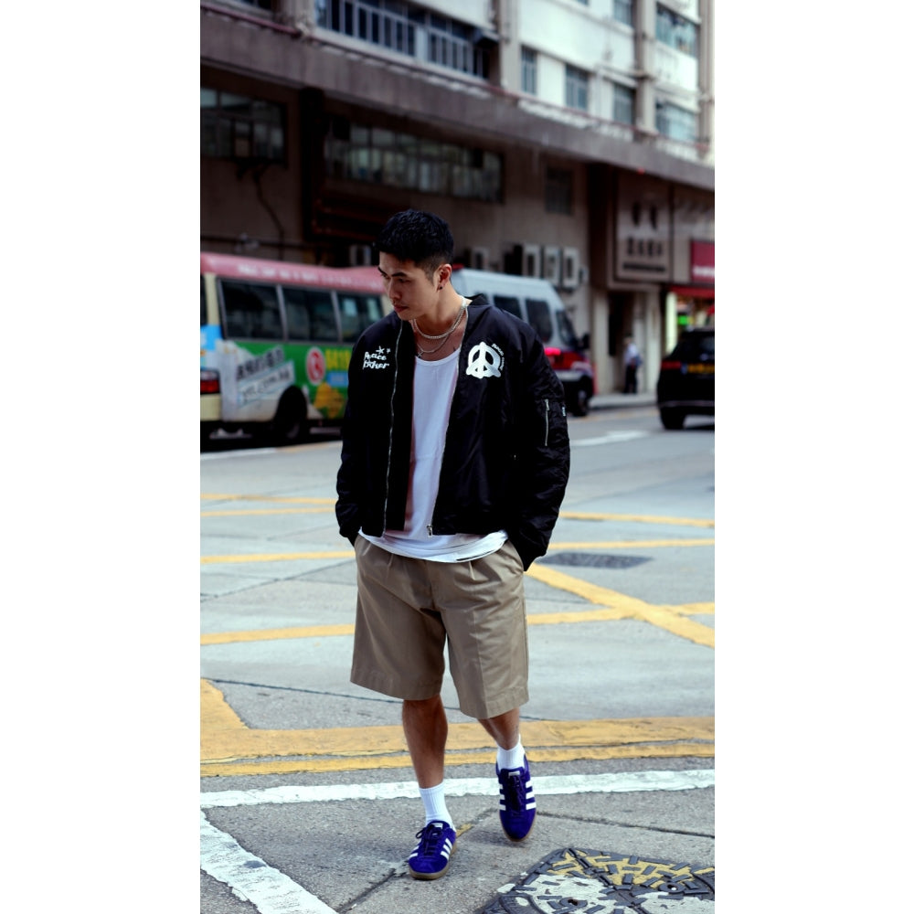 2ND CLOSET PEACEMAKER MA-1 Padded Jacket for Men - Black Bomber Flight Jacket - Stylish & Warm Outerwear for Casual Wear, Street Fashion & Winter Outfits