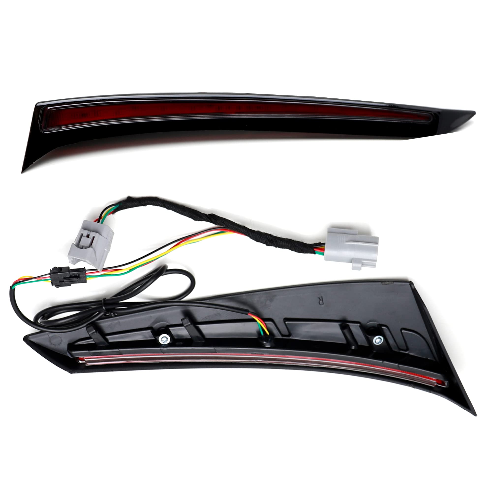 iJDMTOY Dark Red LED Rear Side Pillar Tail & Brake Lights - Vertical Fit OEM Replacement for 2021-2024 Toyota Sienna (Less Trims) | Upgrade Your Minivan's Safety & Style for Night Driving & Family Road Trips