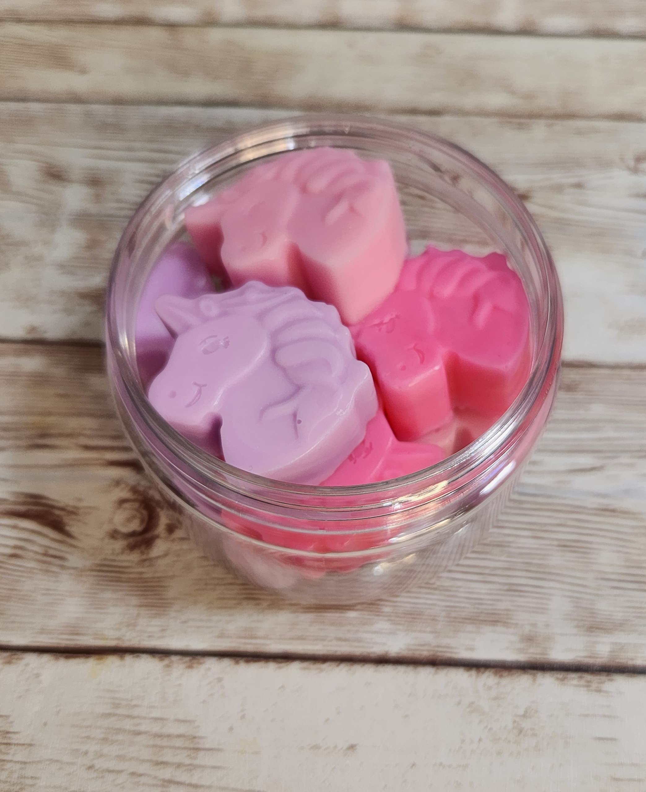 6 oz Mini Unicorn Shaped Soap with Raspberry Jam Scent - All Natural Shea Butter, Mango Butter & Goat Milk Soap - Gentle Makeup Brush Cleaner (3 Pack) - Perfect for Kids Bath Time, Spa Gifts & Skincare Routine
