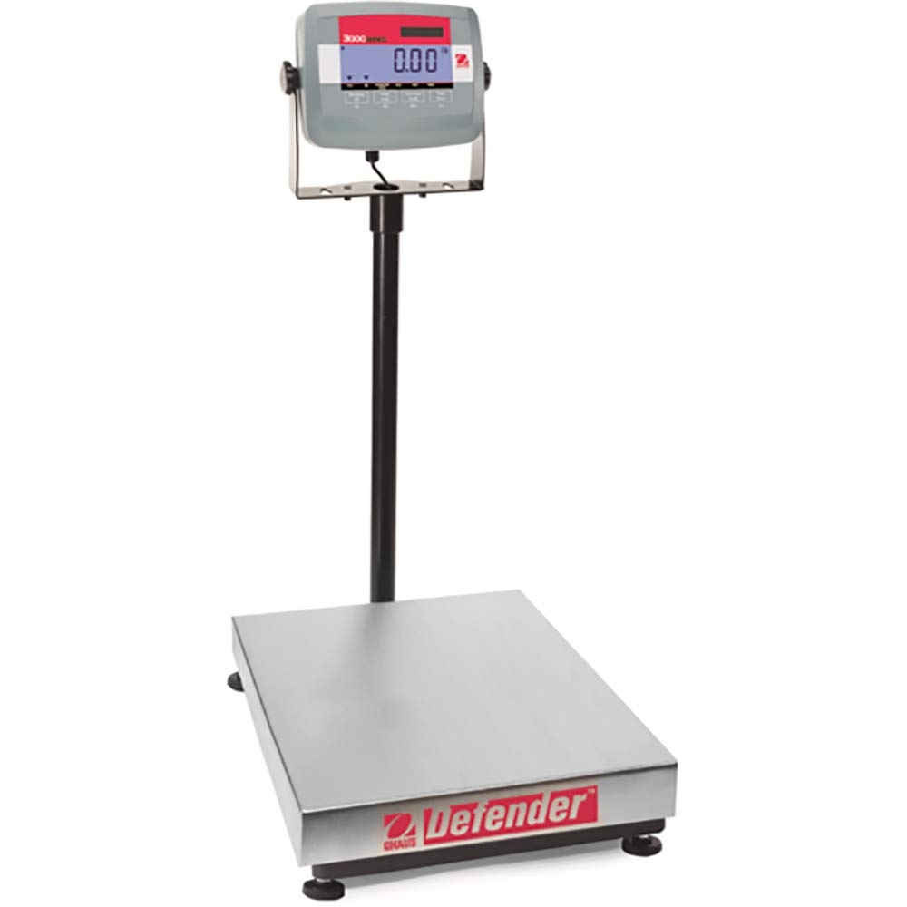 Ohaus 83998113 Defender 304 Stainless Steel Bench Scale - 60000g x 10g Precision Weighing for Industrial, Commercial & Laboratory Use