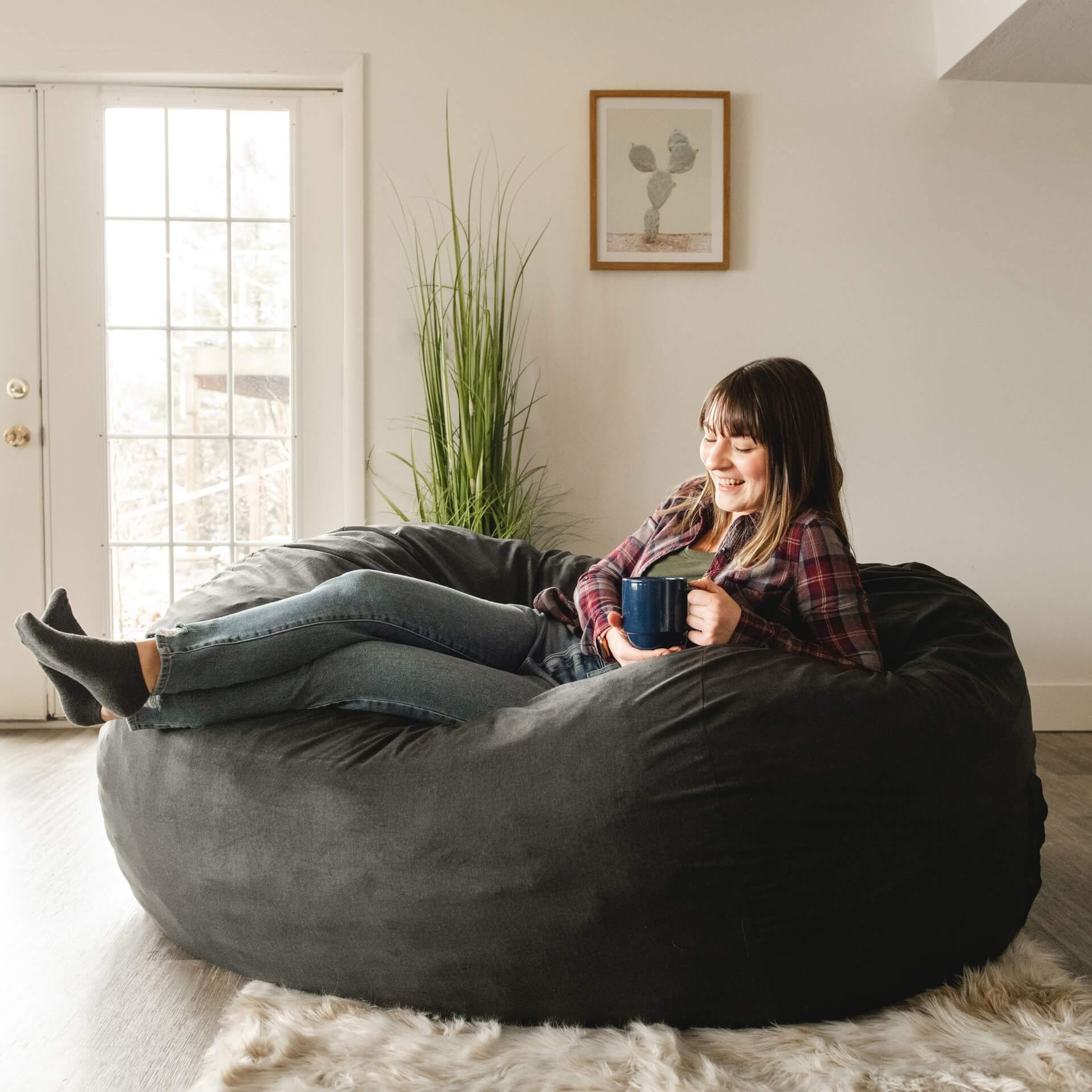 Fuf XL Dog Bed with Removable Washable Cover - Extra Large Orthopedic Pet Bed for Large Dogs, Waterproof & Chew Resistant - Perfect for Living Room, Bedroom or Kennel Use