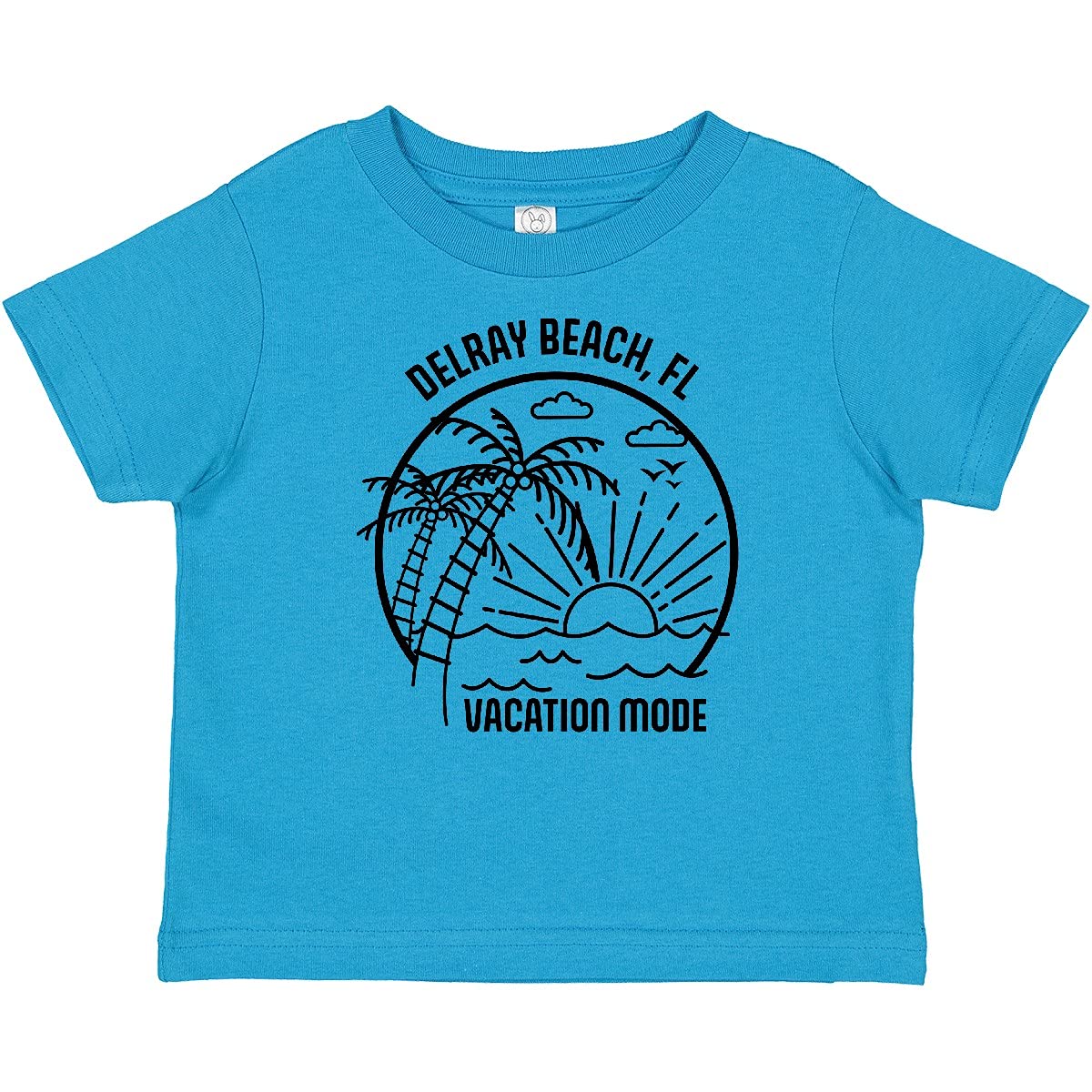 Inktastic Summer Vacation Mode Delray Beach Florida Baby T-Shirt - Cute Florida Beach Outfit for Toddlers & Infants - Perfect for Beach Trips, Family Vacations & Summer Photoshoots