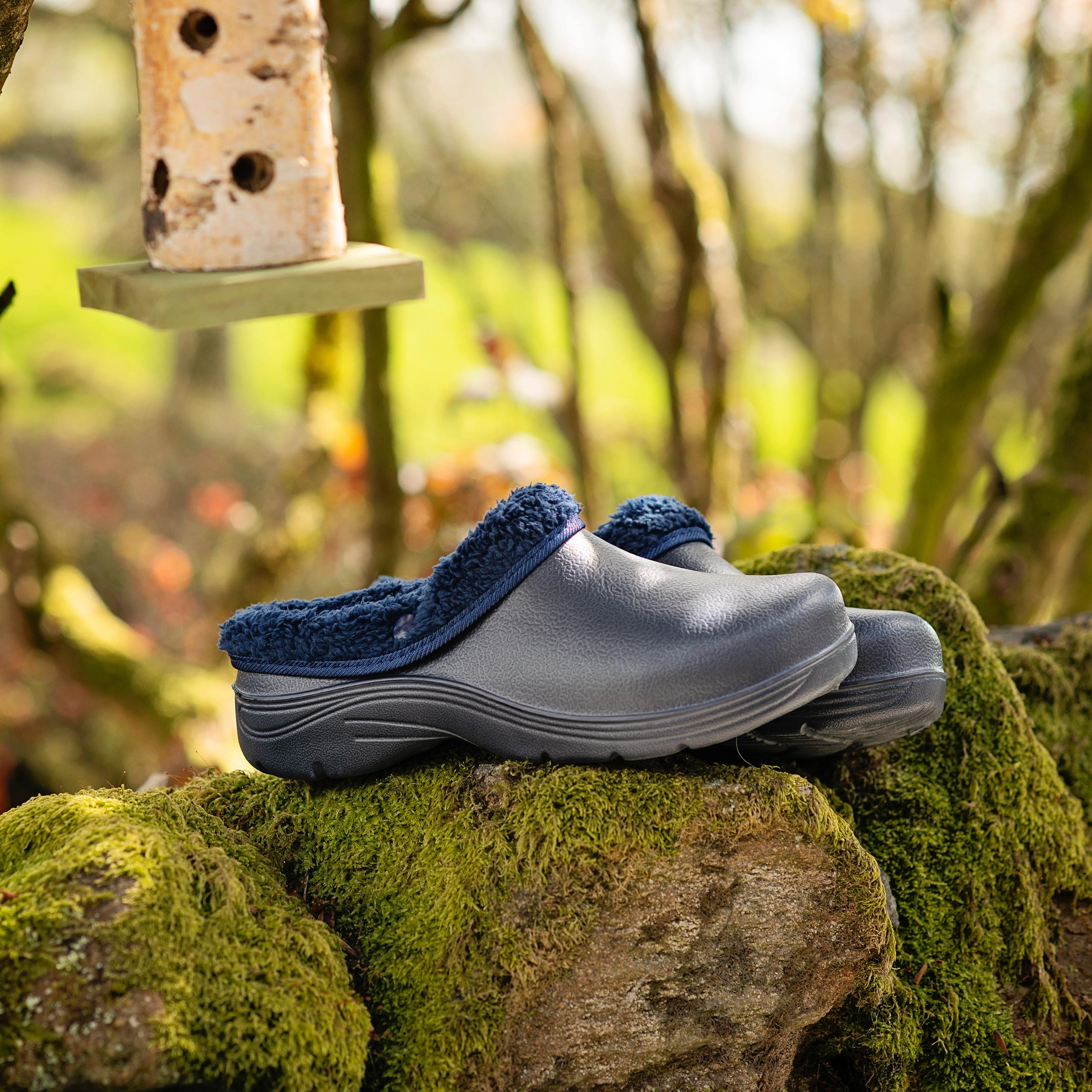 Men's Thermal Fleece Lined Garden Clogs - Warm Winter Outdoor Shoes for Gardening, Yard Work & Home Use