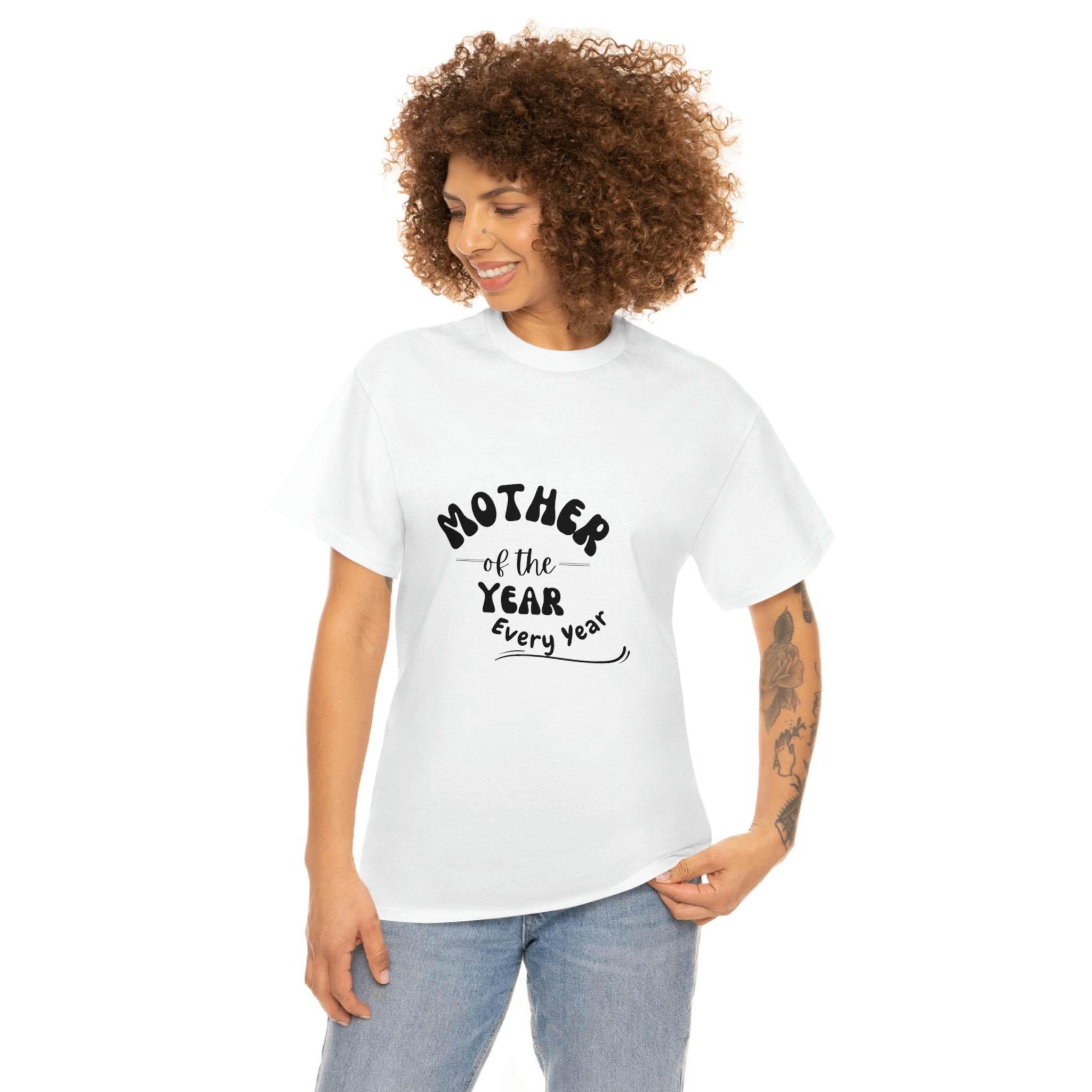 Mother of the Year T-Shirt for Mom - Funny & Cute Gift for Mother's Day, Birthday - Perfect for Family Gatherings & Special Occasions