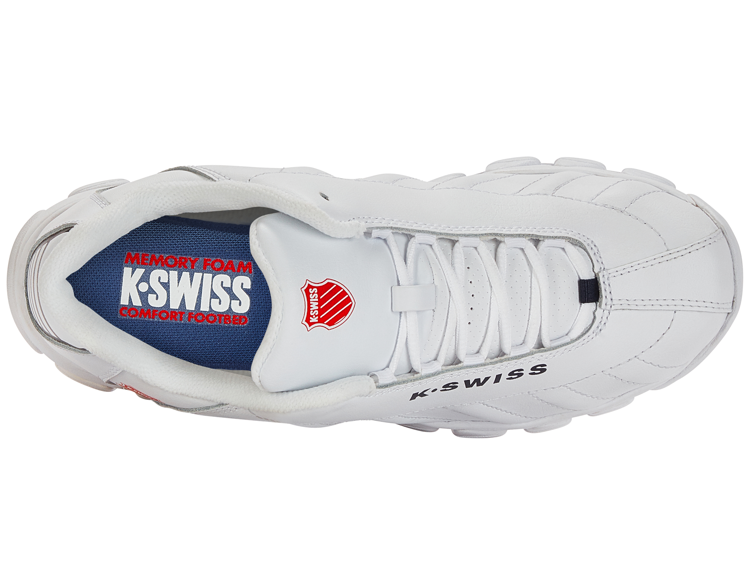 ST329 Running Shoes for Men - White/Navy/Red | Lightweight & Breathable Sneakers for Jogging, Gym & Daily Wear | 86408 130 M