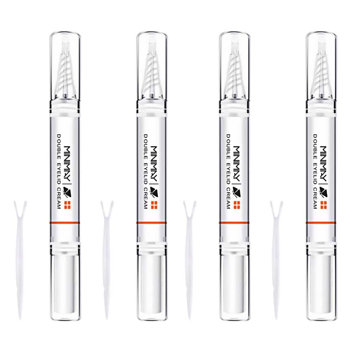 LALAFINA 4 Sets Double Eyelid Glue - Invisible Eyelid Tape & Styling Cream for Natural Eye Makeup | Perfect for Asian Monolid Enhancement & Everyday Beauty Looks
