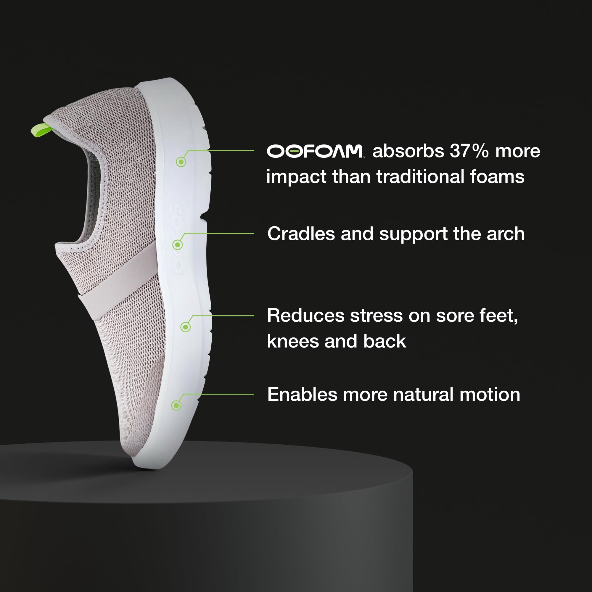 OOFOS OOmg Low Shoe - Lightweight Recovery Footwear for Men & Women - Reduces Pressure on Feet, Joints & Back - Machine Washable - Perfect for Post-Workout, Travel & Everyday Comfort