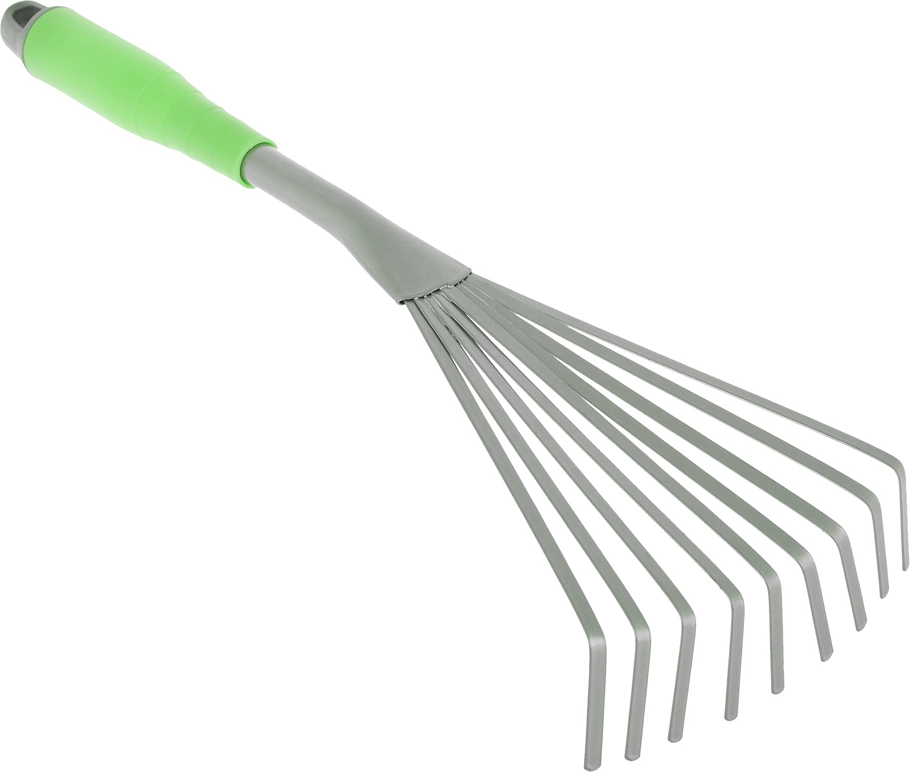 Mini Metal Fan Rake - Durable Steel Hand Tool for Gardening, Weeding & Soil Cultivation - Perfect for Small Gardens, Flower Beds & Tight Spaces - Ergonomic Hand Held Garden Rake for Easy Use