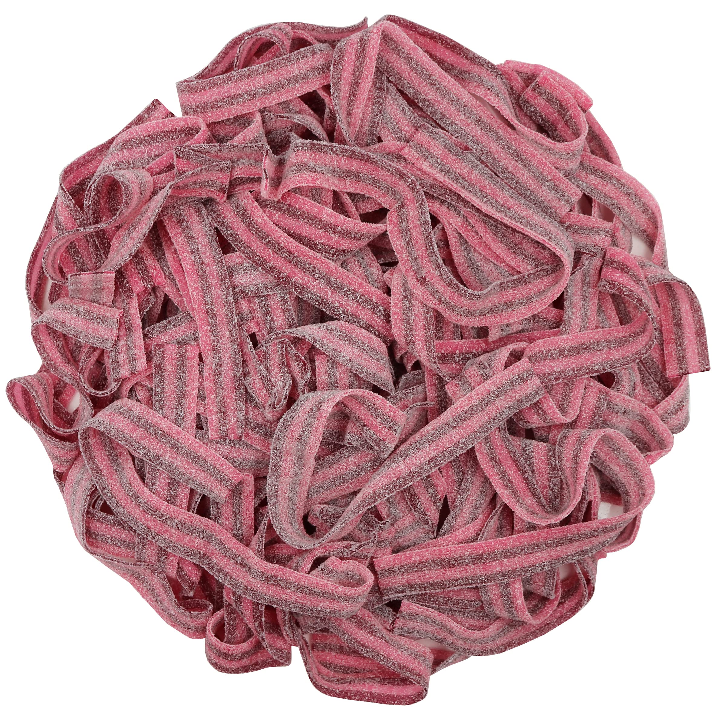 Sour Gummy Belts Candy - 1 LB Bulk Pack (Raspberry & Cherry Flavors) - Perfect for Parties, Movie Nights & Snacking