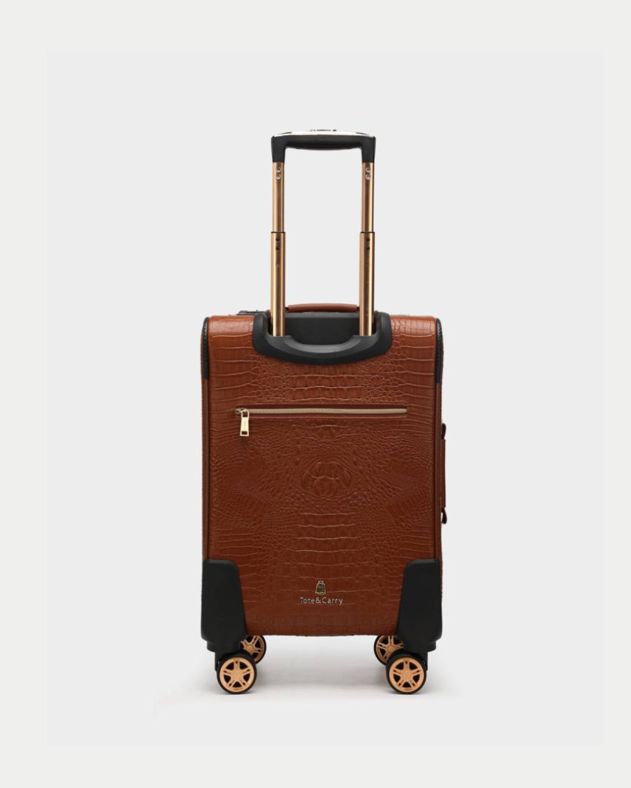 Apollo 2-Piece Luggage Set in Caramel Brown - Lightweight Spinner Suitcase for Travel, Business Trips & Vacations