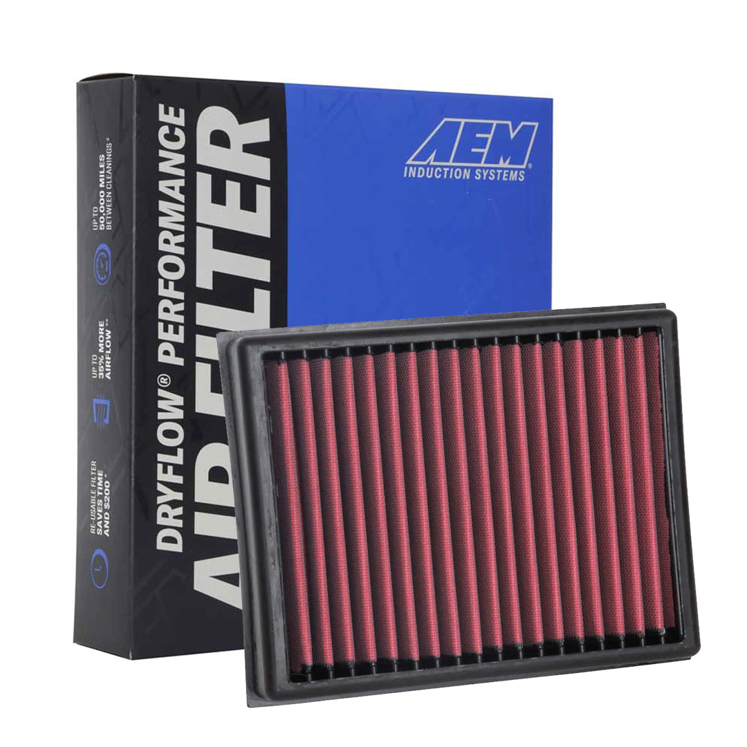AEM 28-30059 Dryflow Washable Air Filter - High Performance Reusable Air Filter for Cars, Trucks & SUVs - Perfect for Off-Roading, Racing & Daily Driving