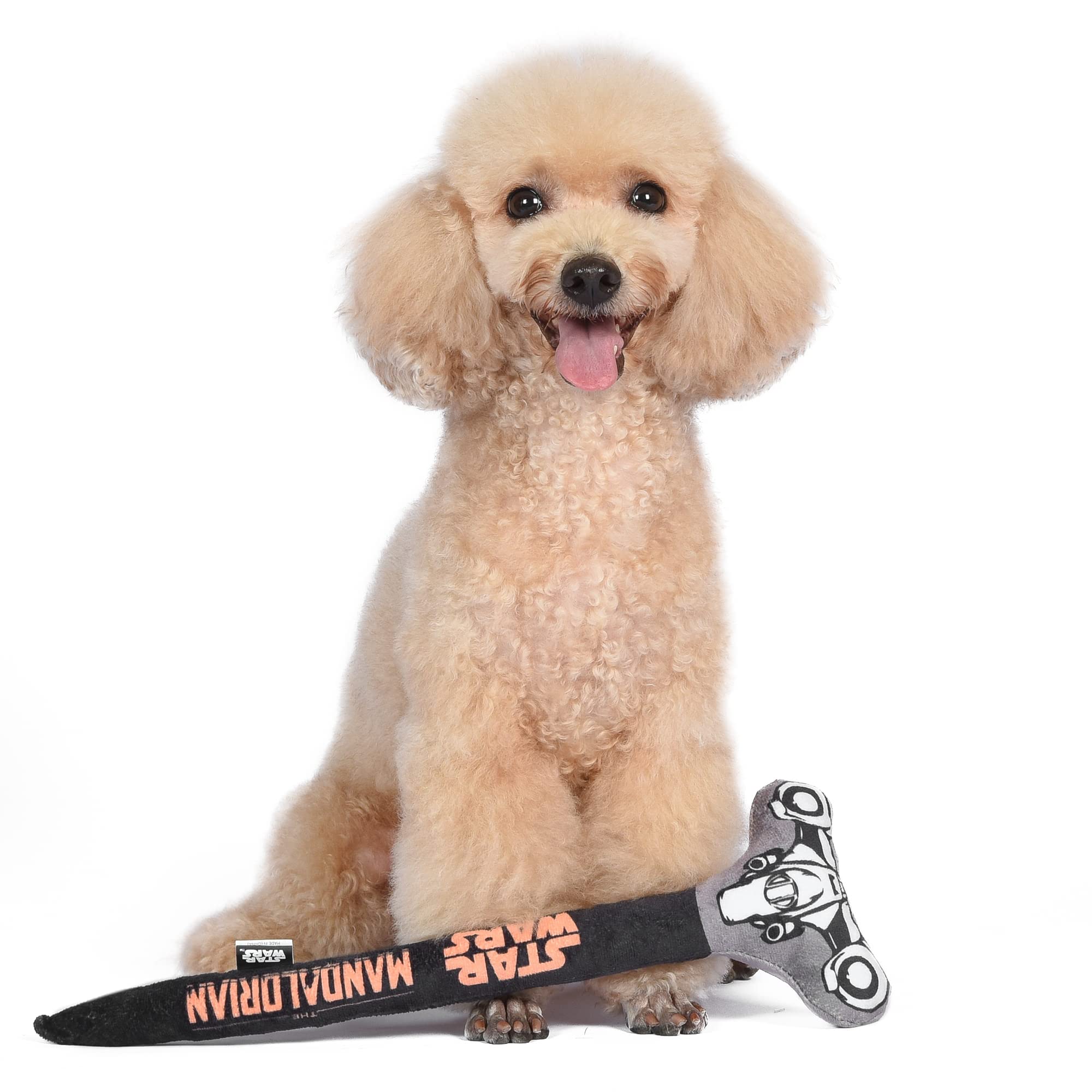 Star Wars The Mandalorian Razor Crest Plush Dog Toy with Squeaker & Crinkle - 15