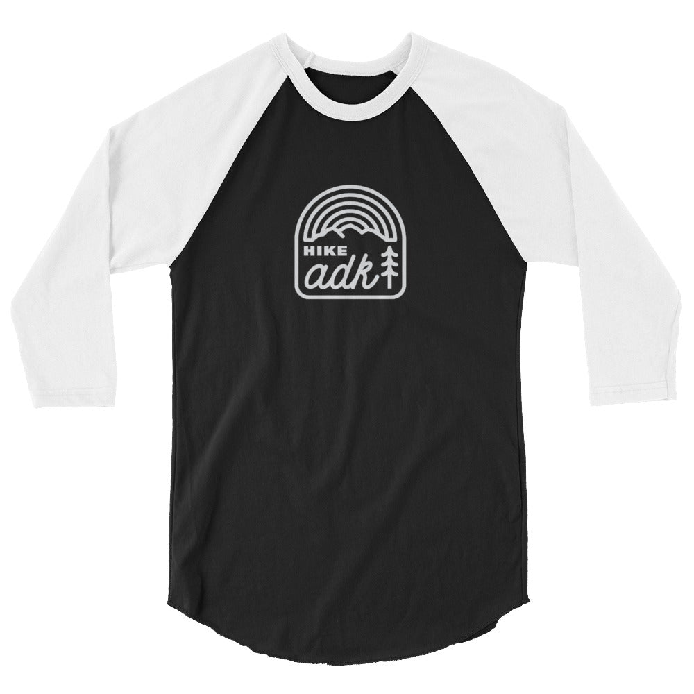 Premium HikeADK Raglan 3/4 Sleeve T-Shirt for Men & Women - Comfortable Outdoor Hiking & Casual Wear