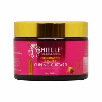 MIELLE POM Honey Curl Custard - 12oz Natural Hair Styling Cream for Curly & Coily Hair - Hydrating & Defining for Wash & Go, Twist Outs, Braid Outs