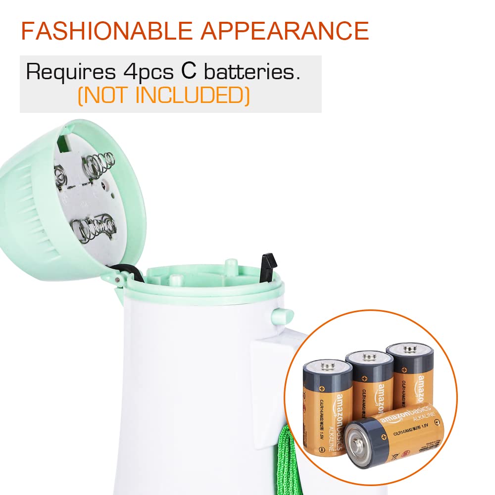 MyMealivos 20W Portable Megaphone Bullhorn with Built-in Speaker - Loud Voice Amplifier for Outdoor Events, Sports Games, Emergency Announcements & Public Speaking
